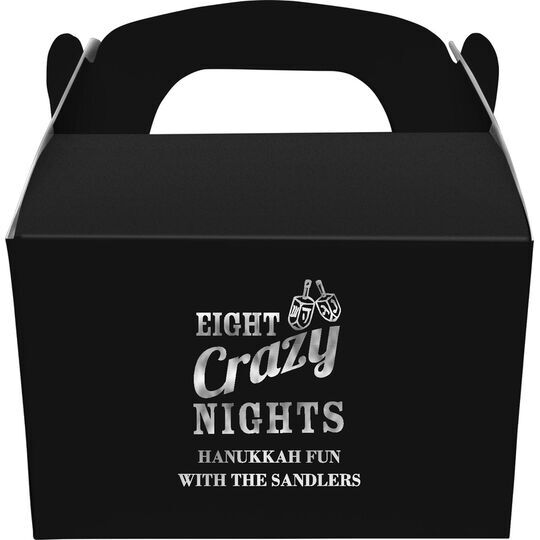 Eight Crazy Nights Gable Favor Boxes
